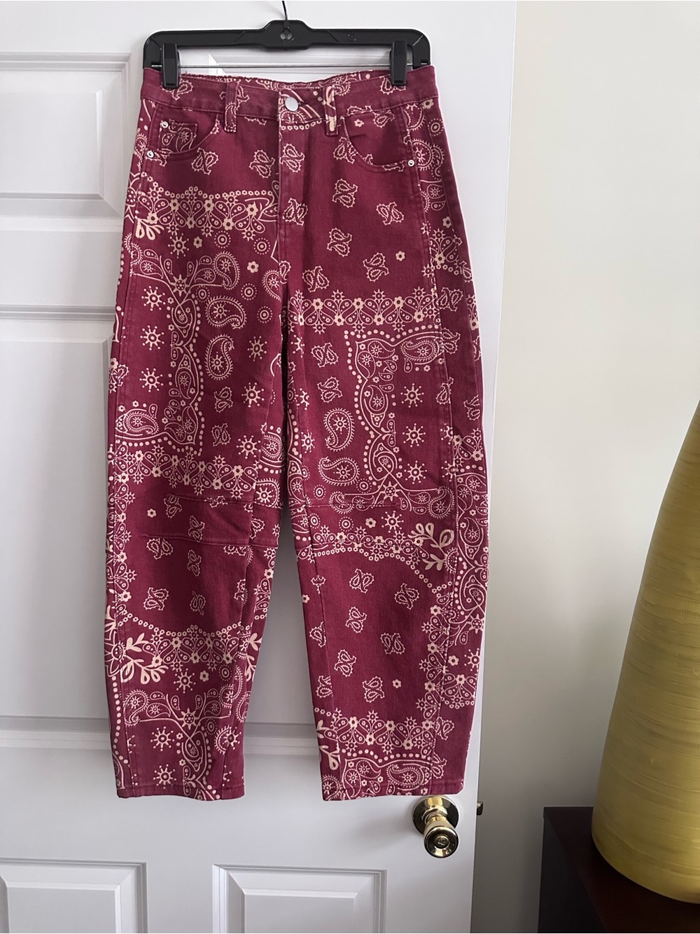 Paisley barrel jeans